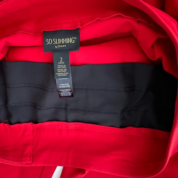Chico’s “So Slimming” red crop pant Chico’s size 2 - Picture 10 of 11
